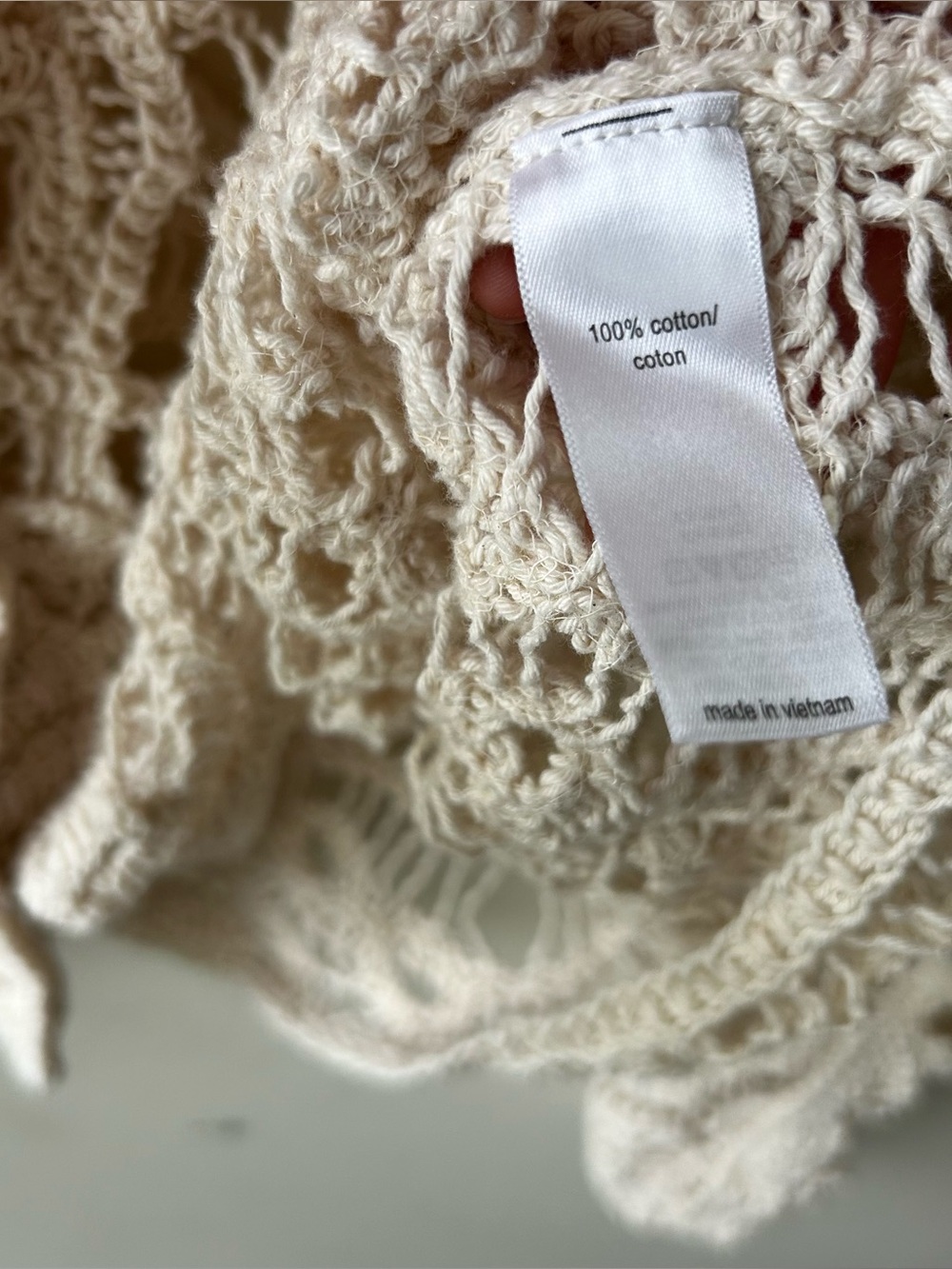 Boho Indie Maurice’s Crochet Lace Shacket Top Cream XXL - Picture 5 of 8